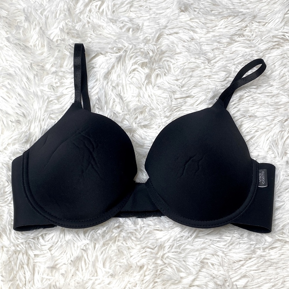 Vince Camuto Black Lightly Padded No Wire Bra Size 34C